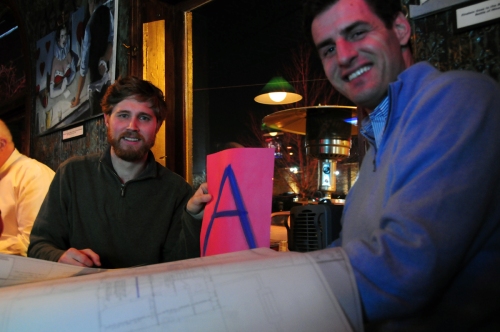 A is for Architect. Stephen Foley, 31, and Murphy Barton, 31.